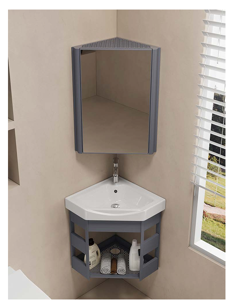 BC-CORNER Corner Bathroom Cabinet Set