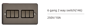 6 Gang 2 Way Switch 146