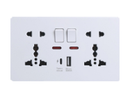 Multi Socket Panel with Switches and USB